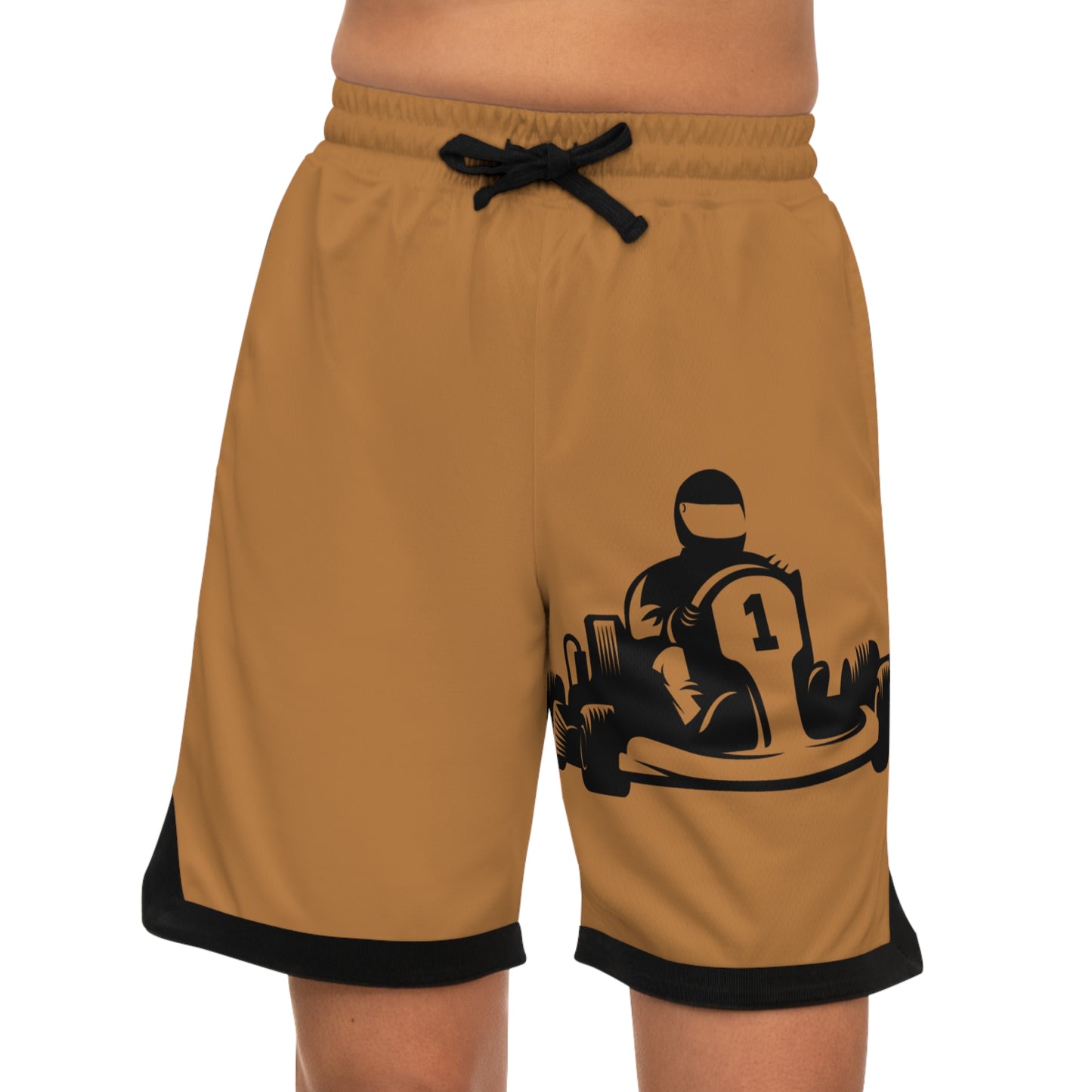 Basketball Rib Shorts: Racing Lite Brown