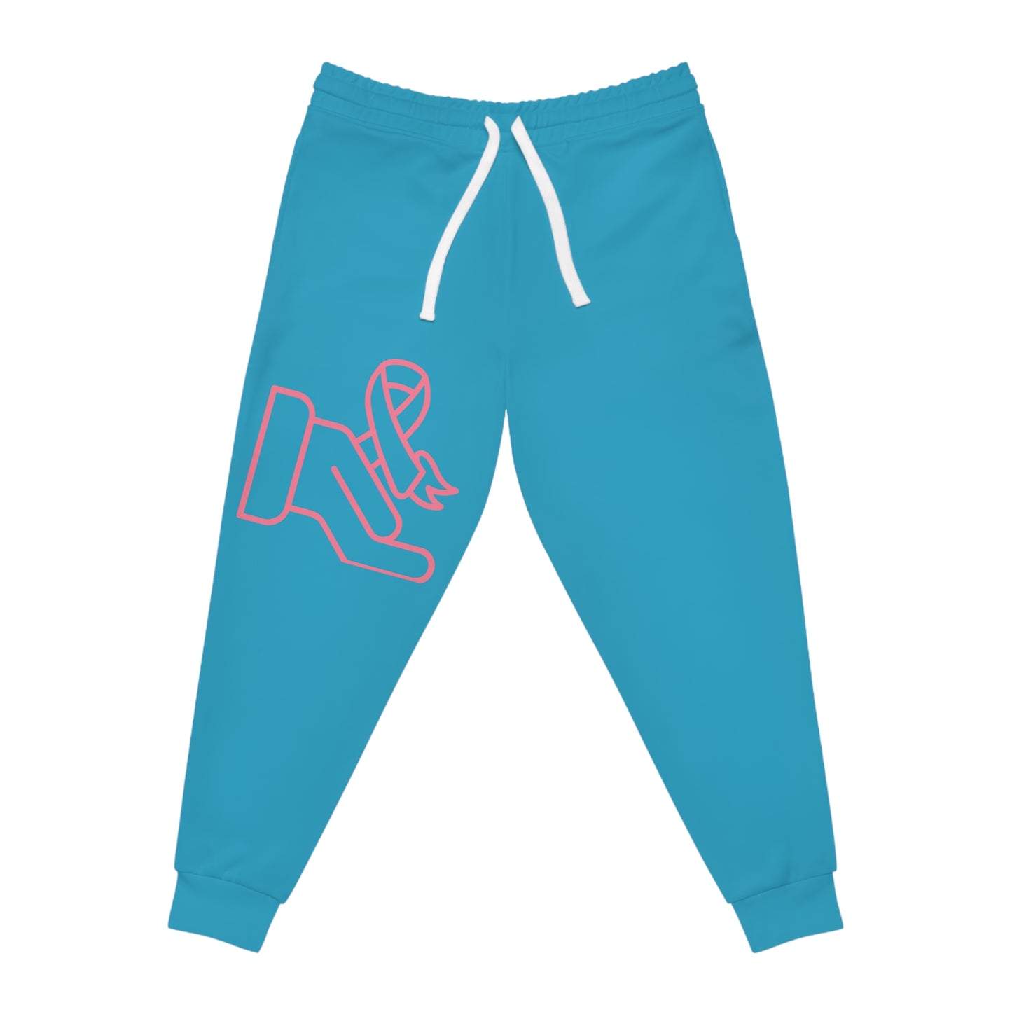 Athletic Joggers: Fight Cancer Turquoise