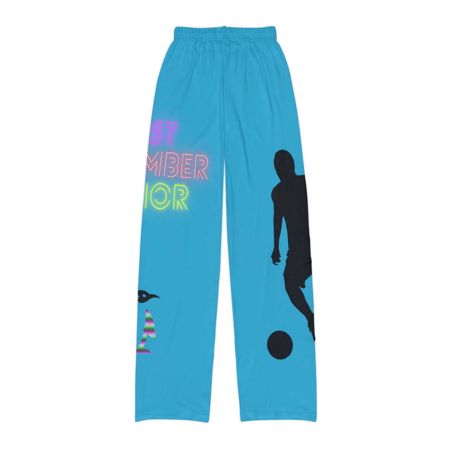 Kids Pajama Pants: Soccer Turquoise