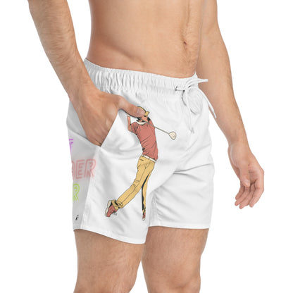 Swim Trunks: Golf White