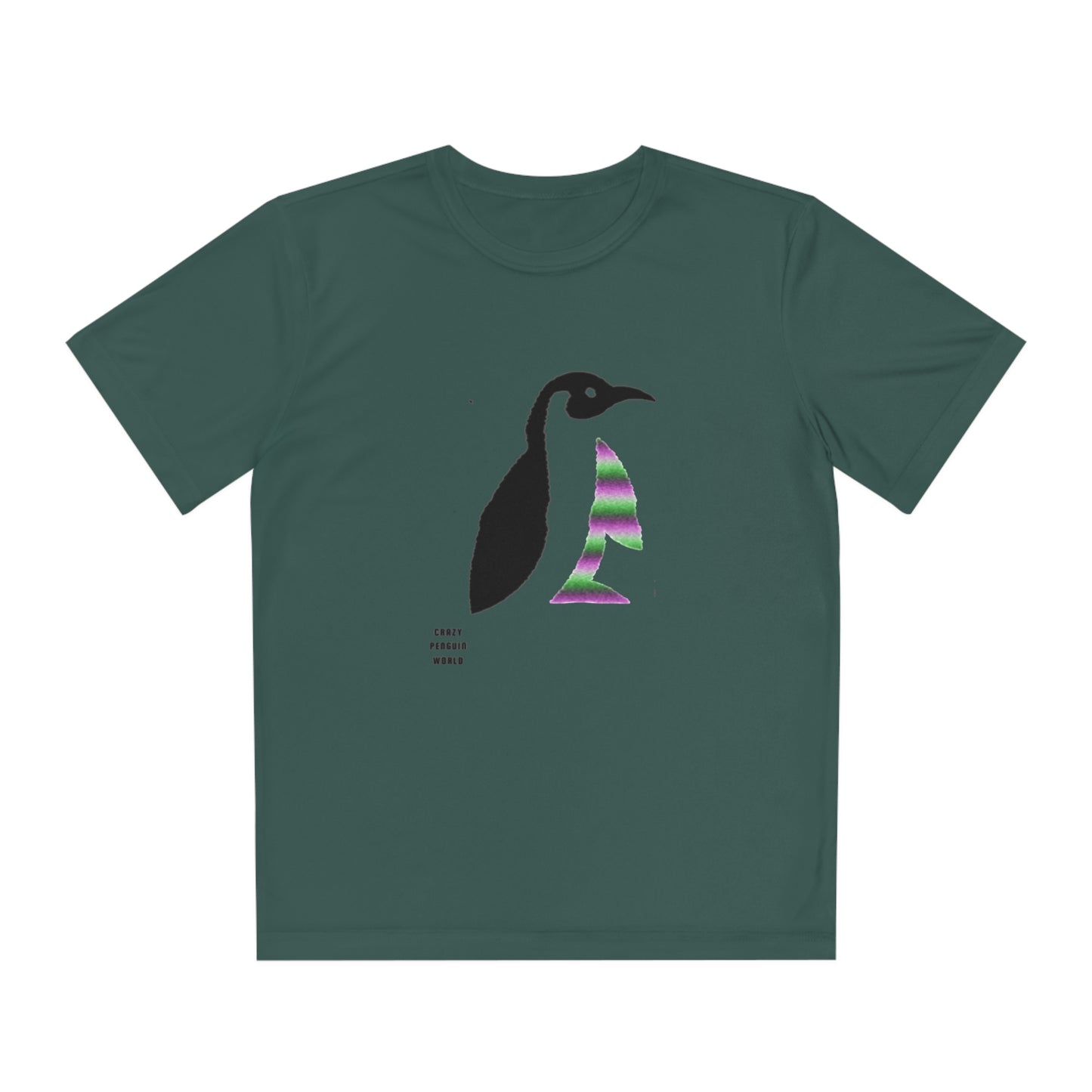 Youth Competitor Tee #1 : Crazy Penguin World Logo 