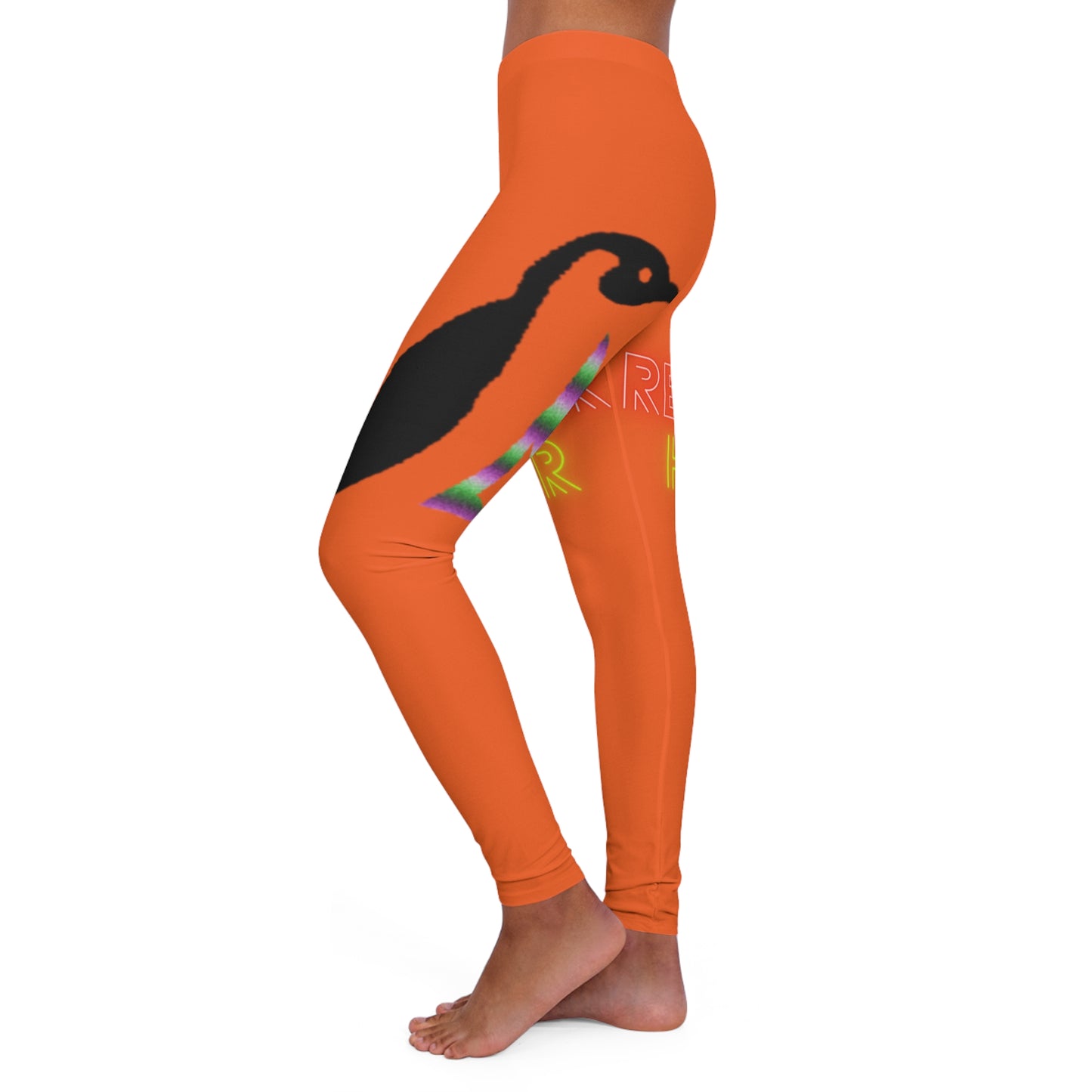 Women's Spandex Leggings: Lost Remember Honor Orange