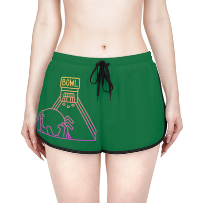 Women's Relaxed Shorts: Bowling Dark Green