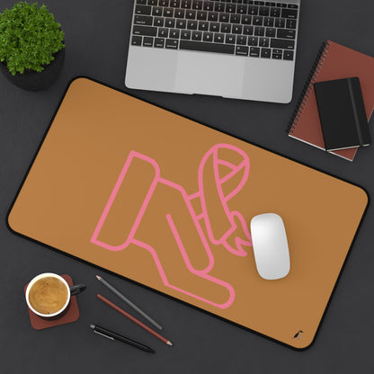 Desk Mat: Fight Cancer Lite Brown