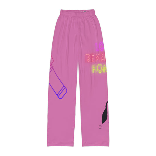 Kids Pajama Pants: Music Lite Pink
