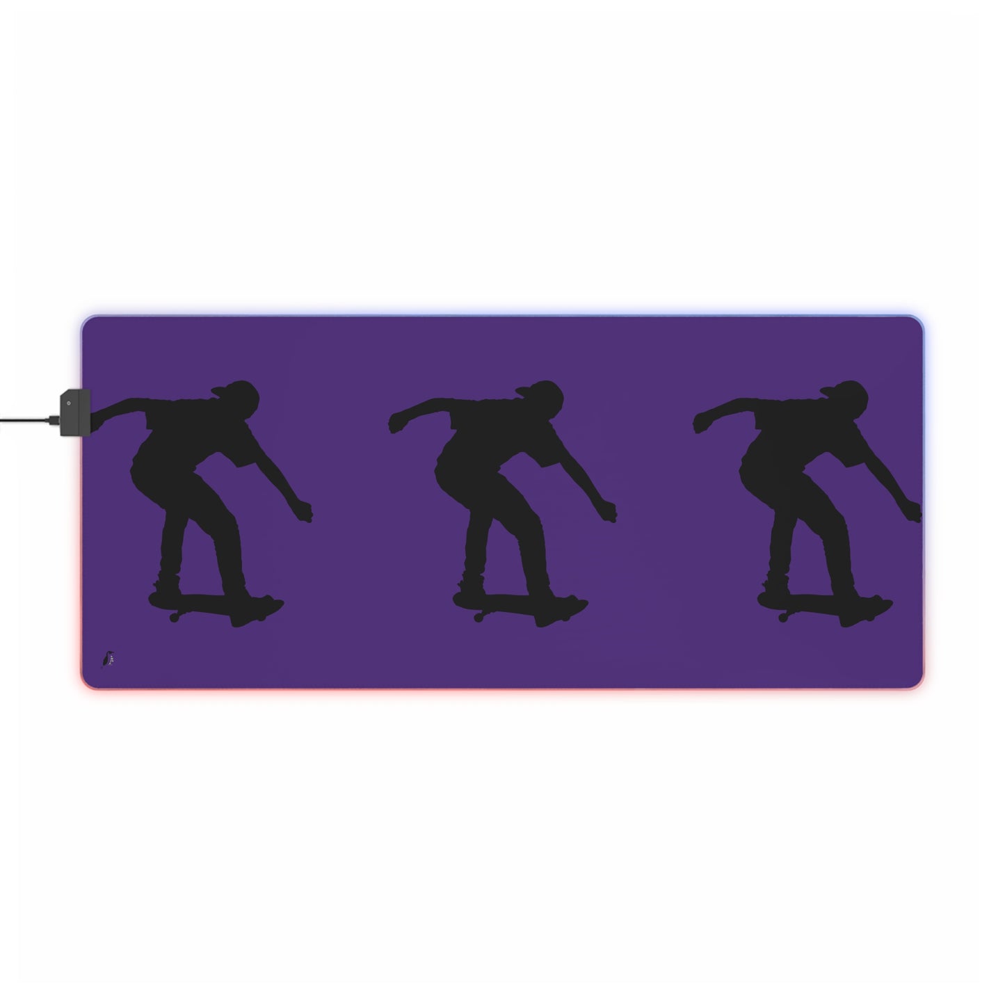 LED Gaming Mouse Pad: Skateboarding Purple