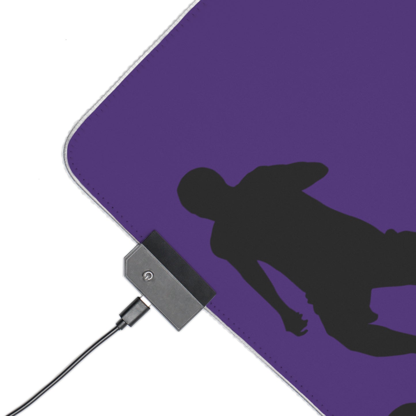 LED Gaming Mouse Pad: Soccer Purple