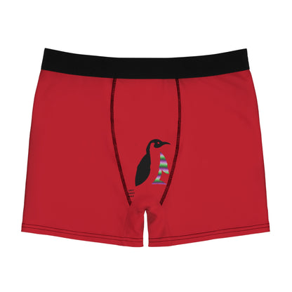 Men's Boxer Briefs Football Dark Red