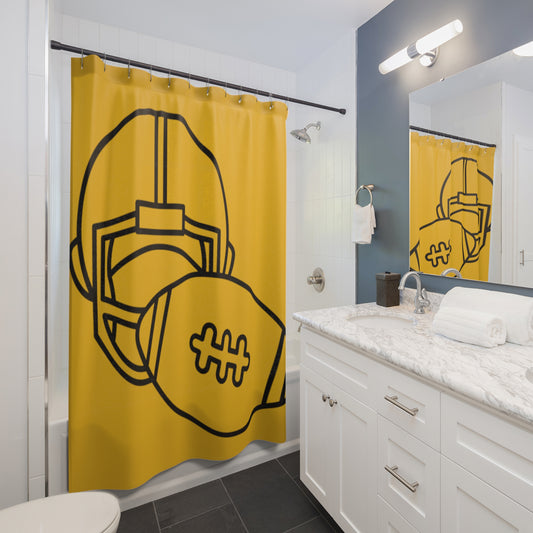 Shower Curtains: #1 Football Yellow