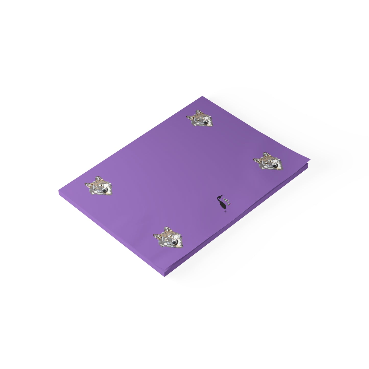 Post-it® Note Pads: Wolves Lite Purple