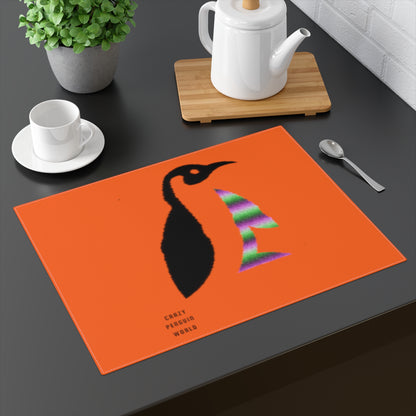 Placemat, 1pc: Crazy Penguin World Logo Orange