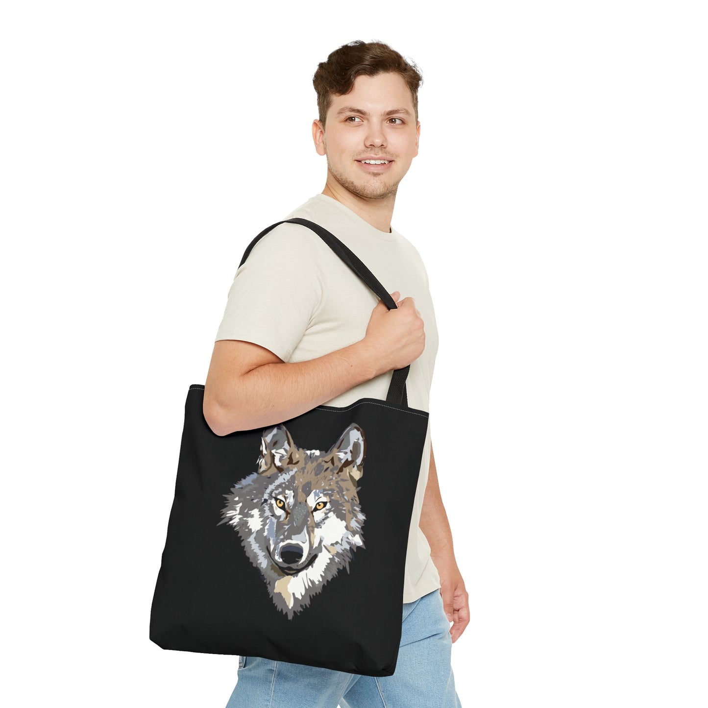 Tote Bag: Wolves Black