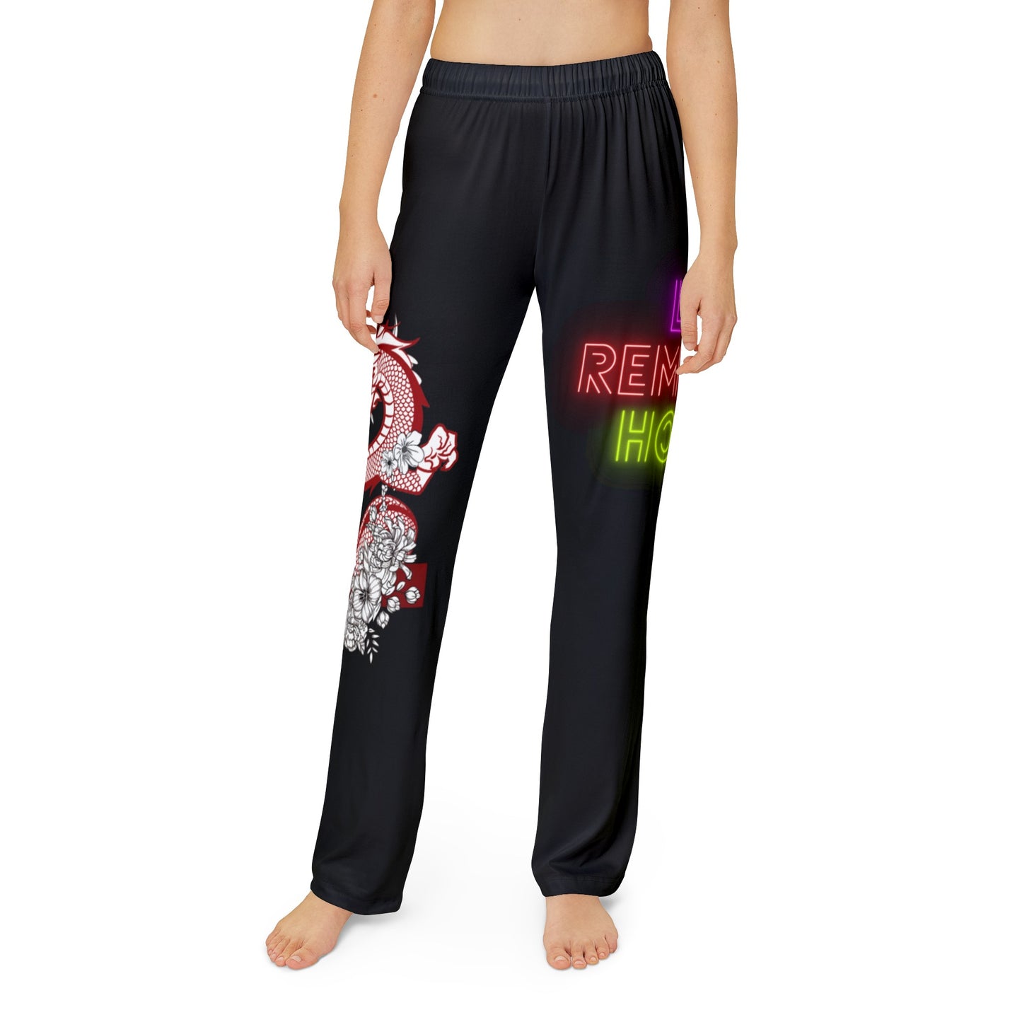 Kids Pajama Pants: Dragons Black