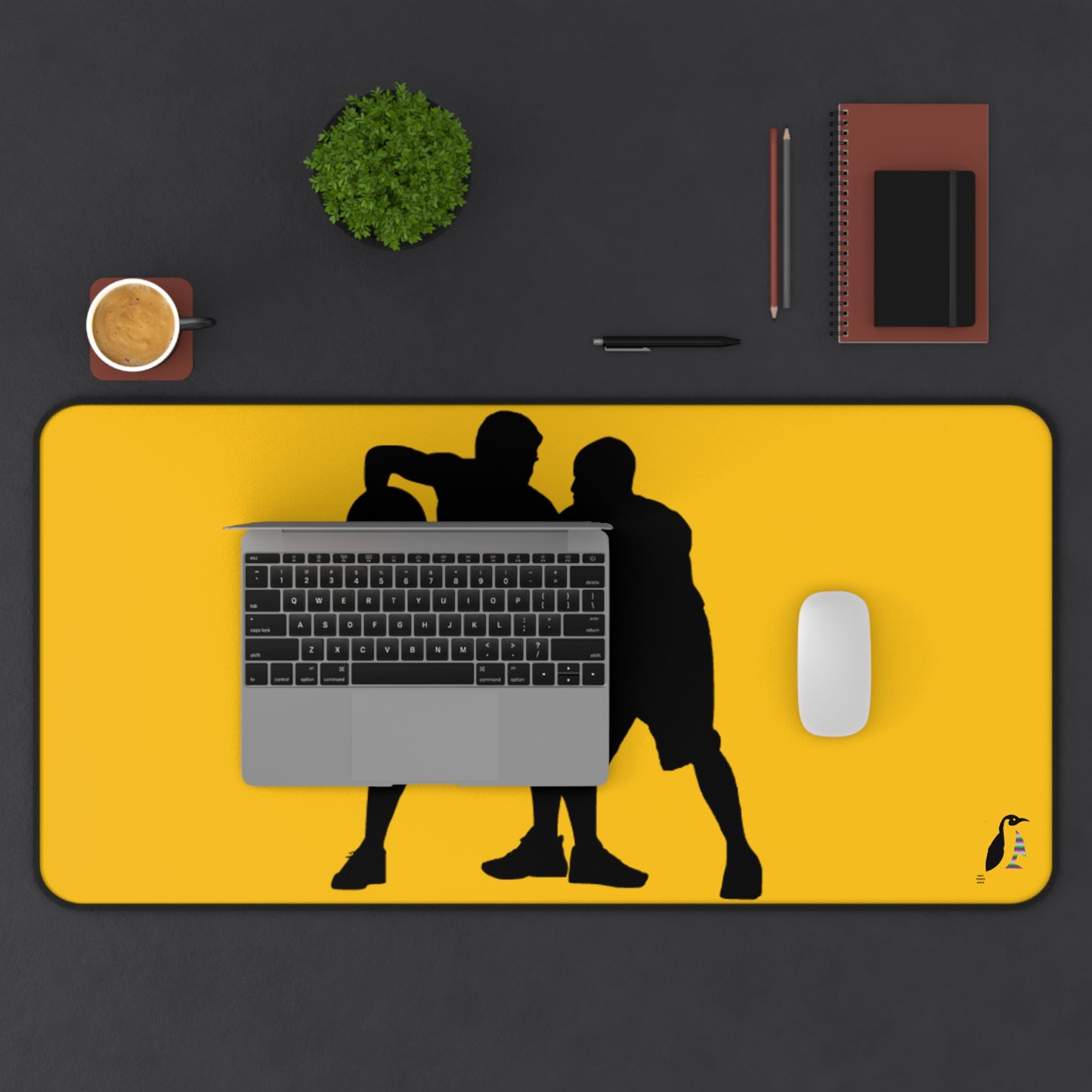 Desk Mat: Basketball Yellow