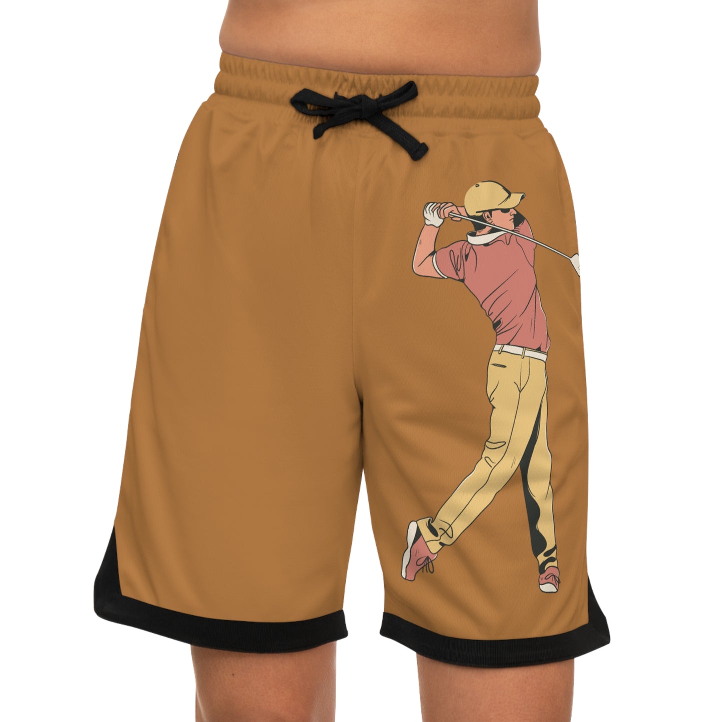 Basketball Rib Shorts: Golf Lite Brown