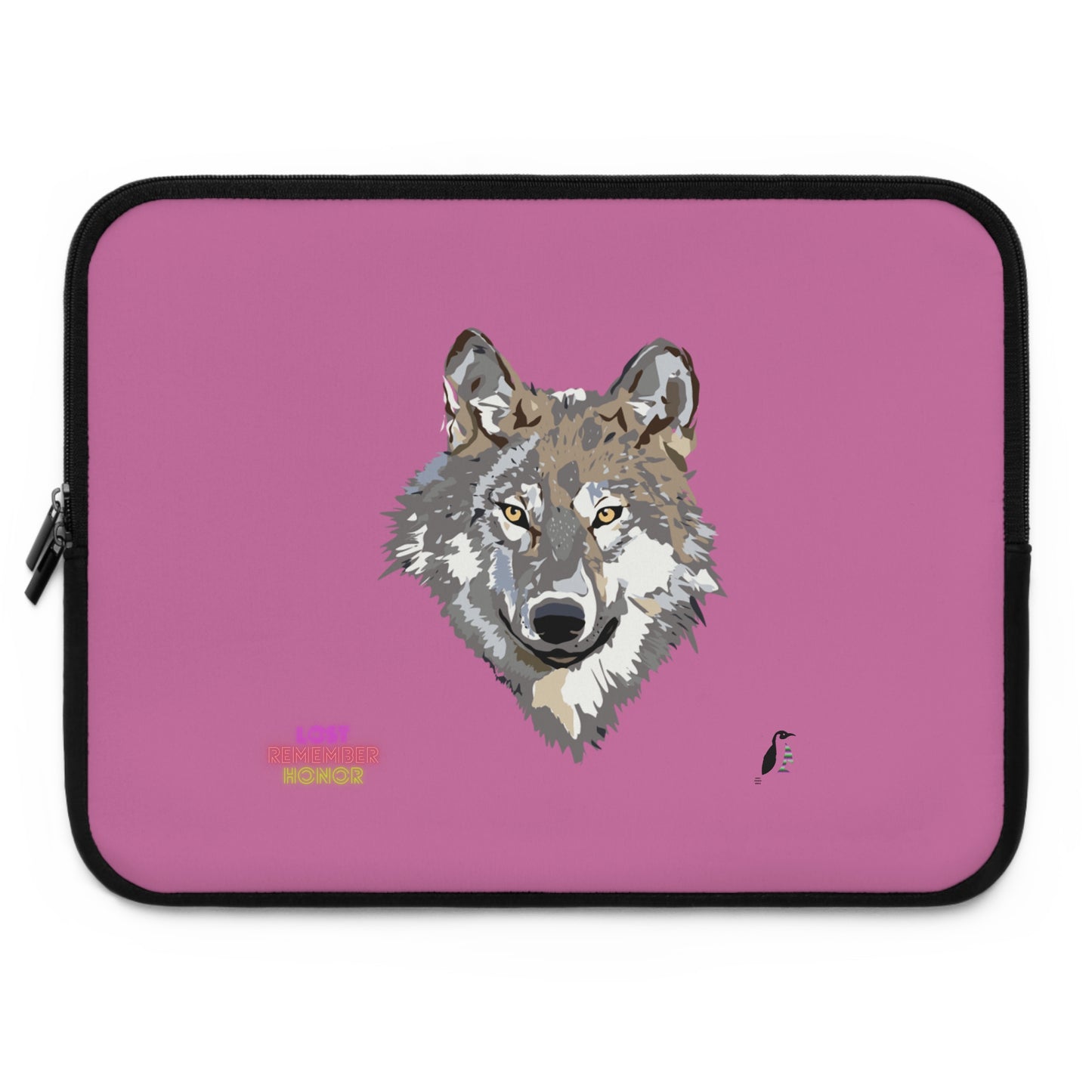 Laptop Sleeve: Wolves Lite Pink