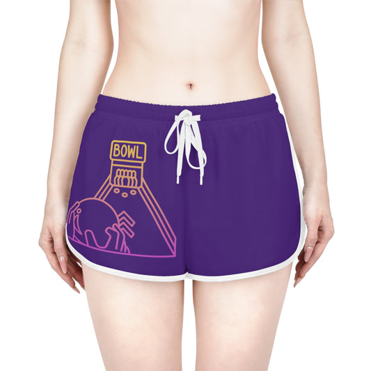 Women's Relaxed Shorts: Bowling Purple