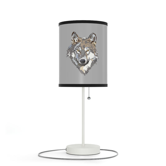 Lamp on a Stand, US|CA plug: Wolves Lite Grey