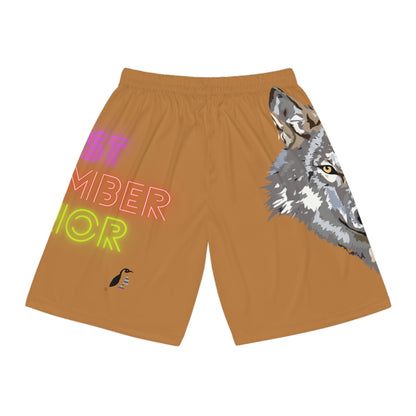 Basketball Shorts: Wolves Lite Brown