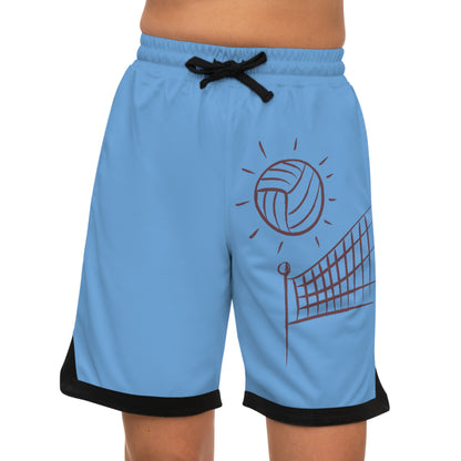 Basketball Rib Shorts: Volleyball Lite Blue