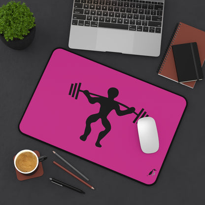 Desk Mat: Weightlifting Pink