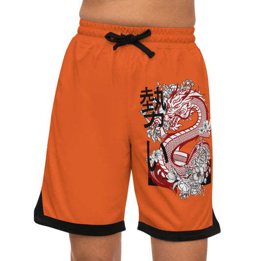 Basketball Rib Shorts: Dragons Orange