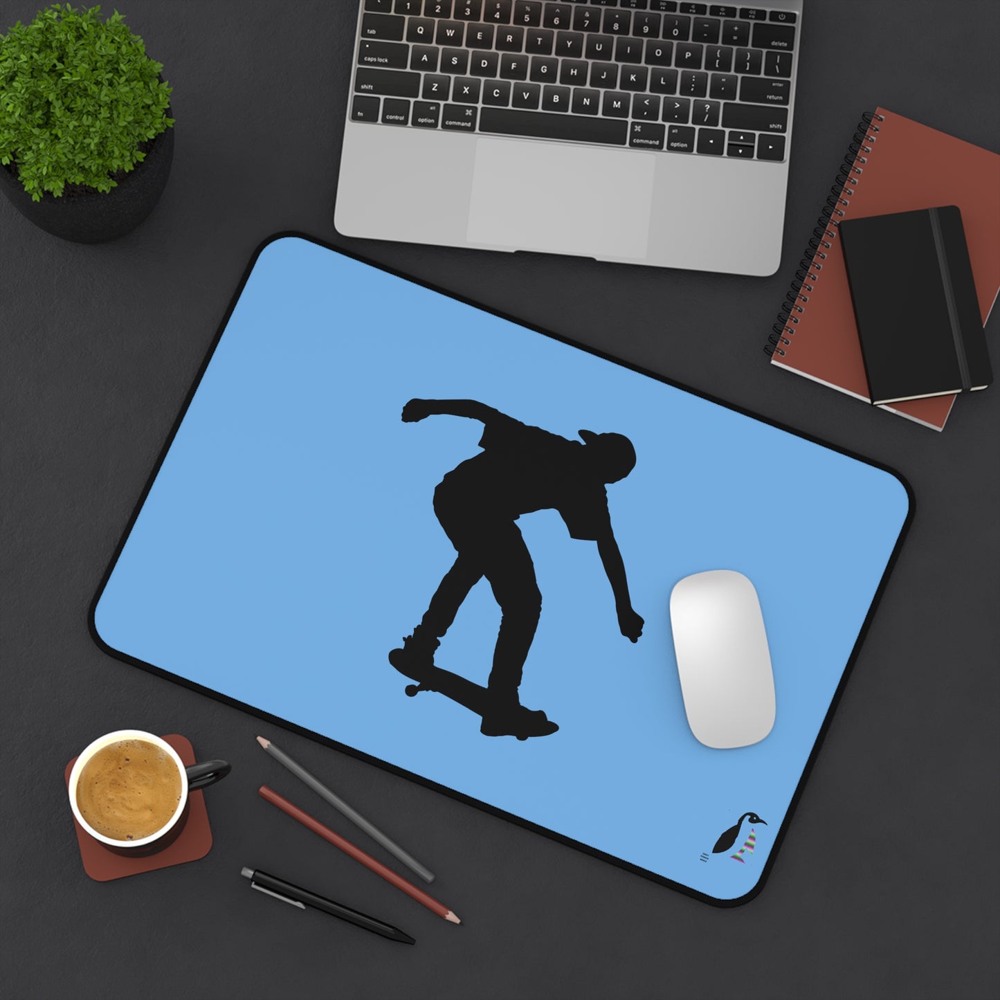 Desk Mat: Skateboarding Lite Blue