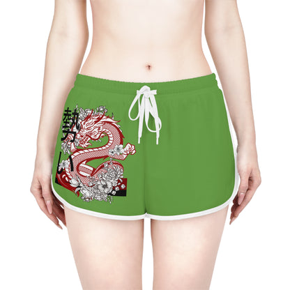 Women's Relaxed Shorts: Dragons Green