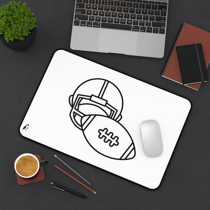 Desk Mat: Football White