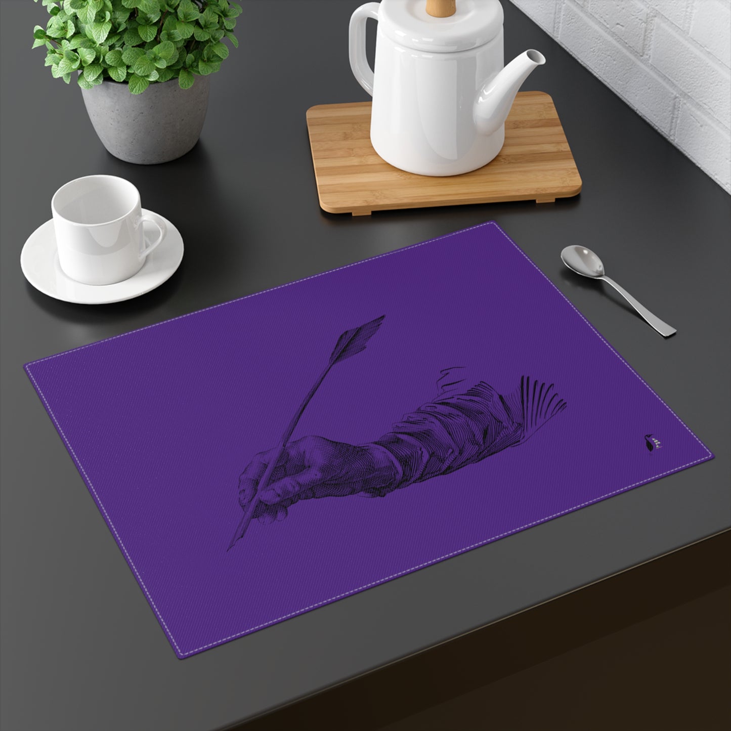 Placemat, 1pc: Writing Purple