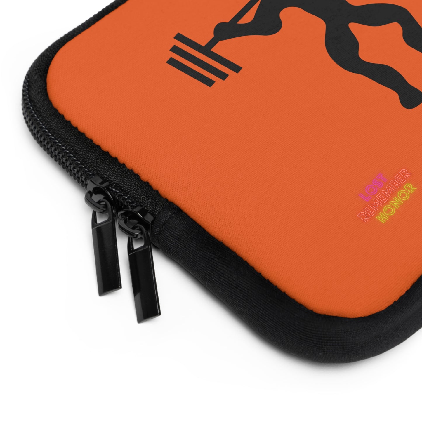 Laptop Sleeve: Weightlifting Orange