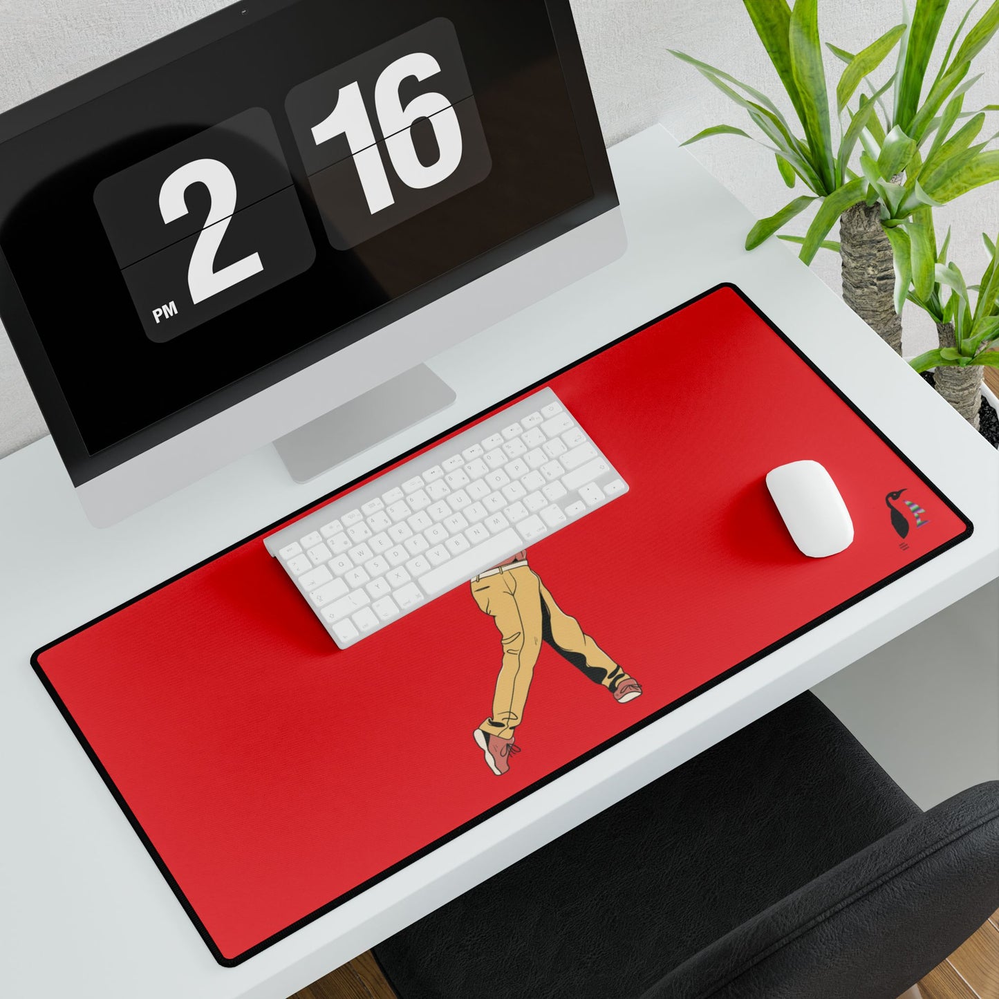 Desk Mats: Golf Red