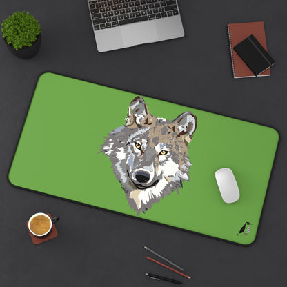 Desk Mat: Wolves Green