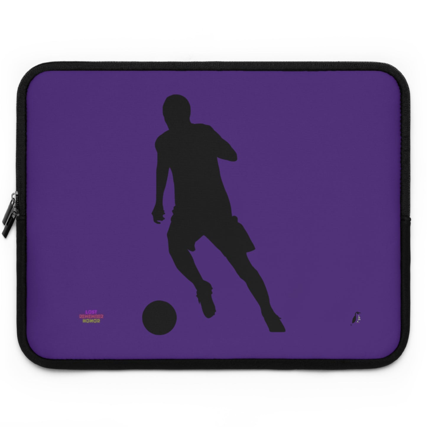 Laptop Sleeve: Soccer Purple