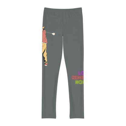 Youth Full-Length Leggings: Golf Dark Grey