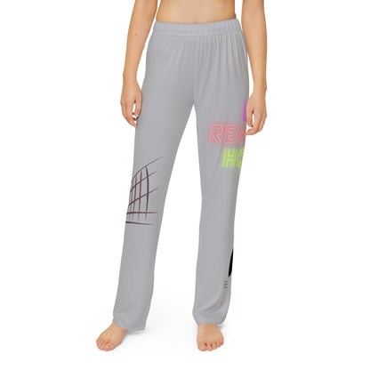 Kids Pajama Pants: Volleyball Lite Grey