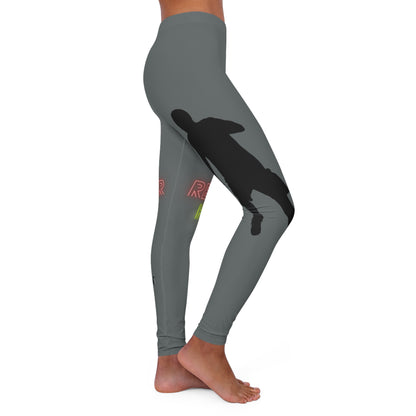 Women's Spandex Leggings: Soccer Dark Grey