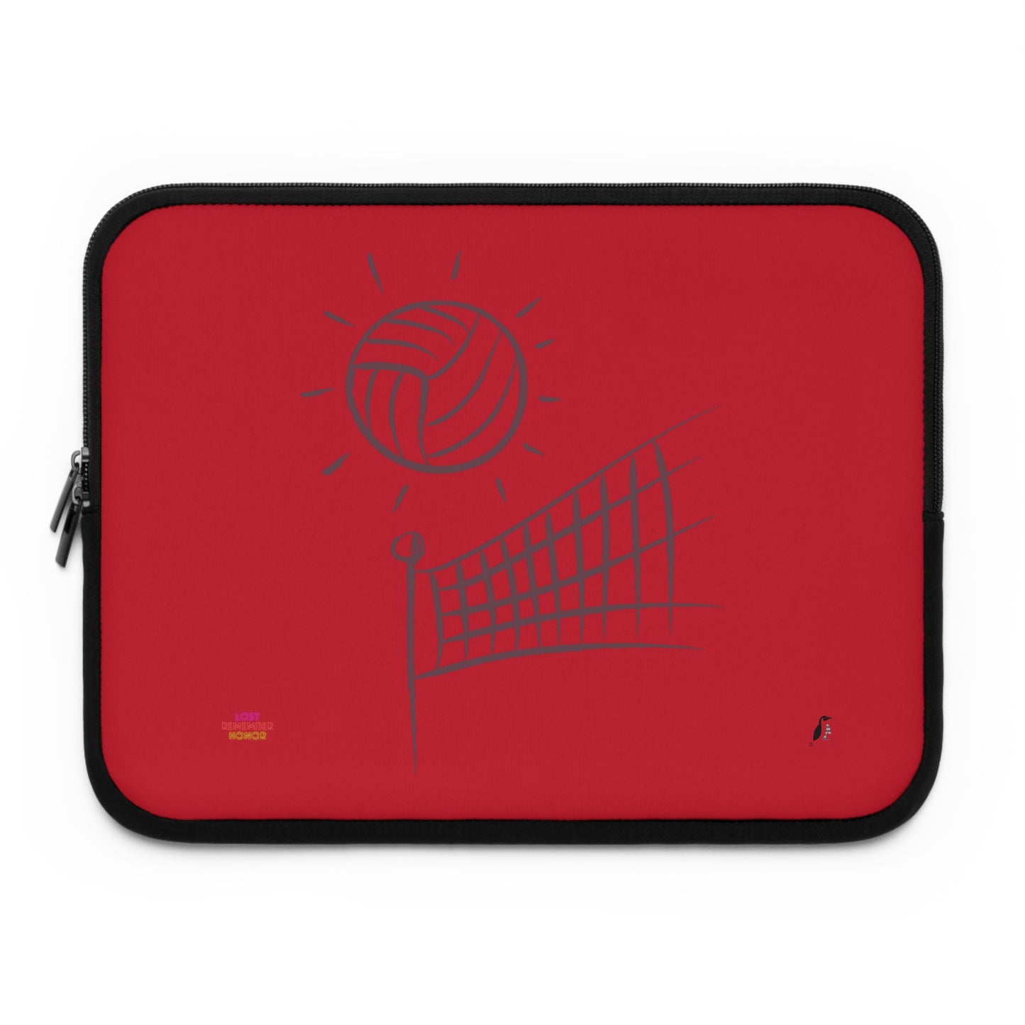 Laptop Sleeve: Volleyball Dark Red