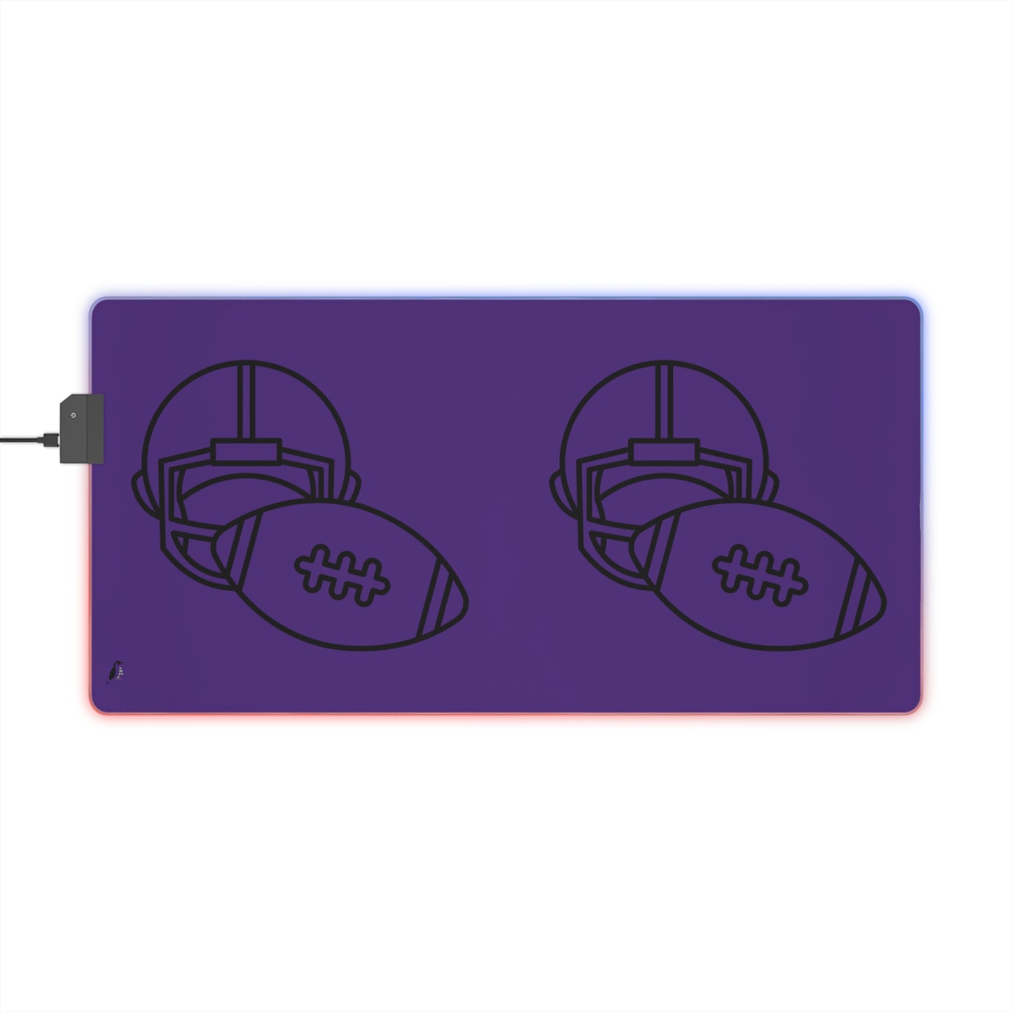 LED Gaming Mouse Pad: Football Purple