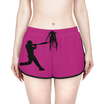 Women's Relaxed Shorts: Baseball Pink