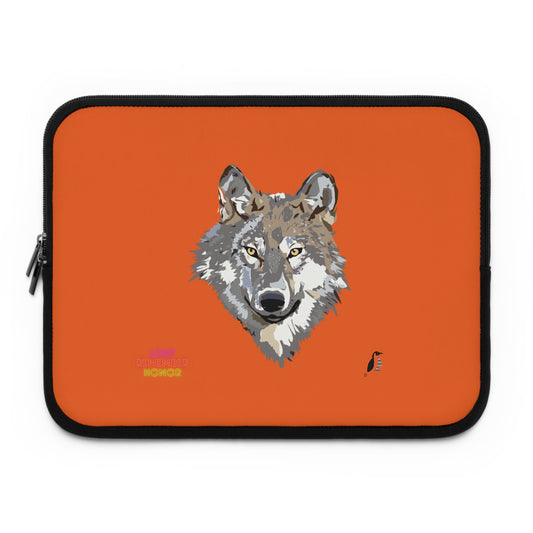 Laptop Sleeve: Wolves Orange