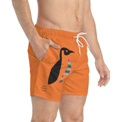 Swim Trunks: Crazy Penguin World Logo Crusta