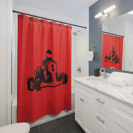 Shower Curtains: #1 Racing Red
