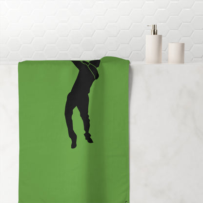 Mink-Cotton Towel: Dance Green