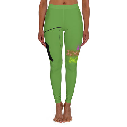 Women's Spandex Leggings: Fishing Green