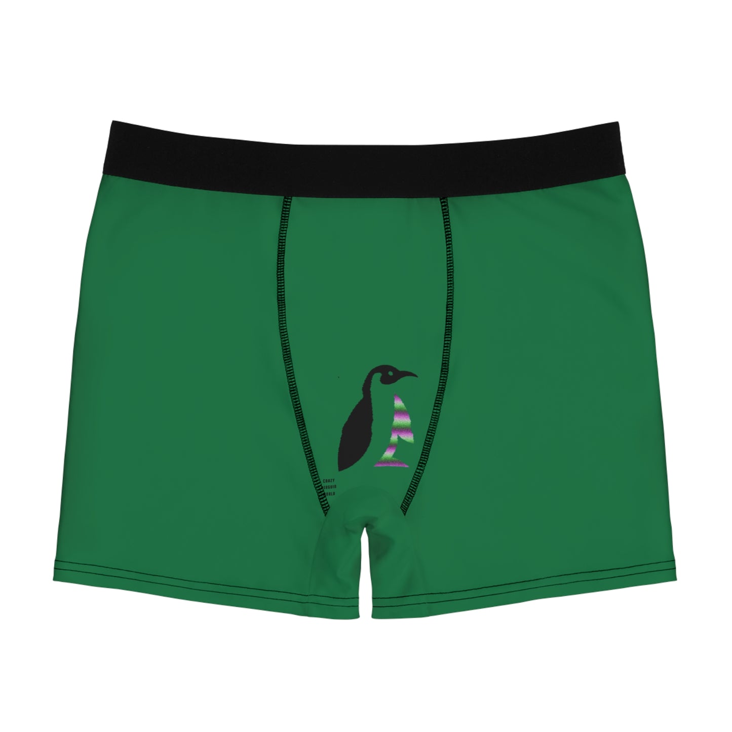 Men's Boxer Briefs: Fishing Dark Green