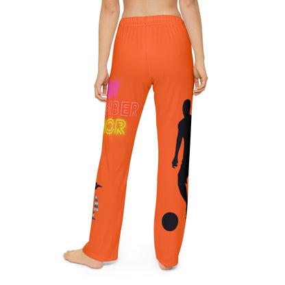 Kids Pajama Pants: Soccer Orange