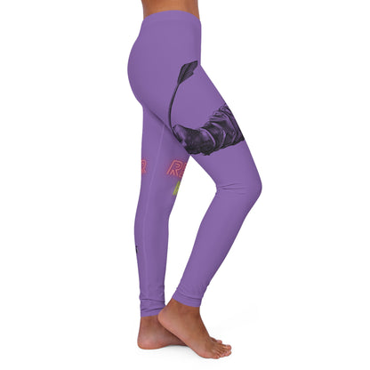 Women's Spandex Leggings: Writing Lite Purple