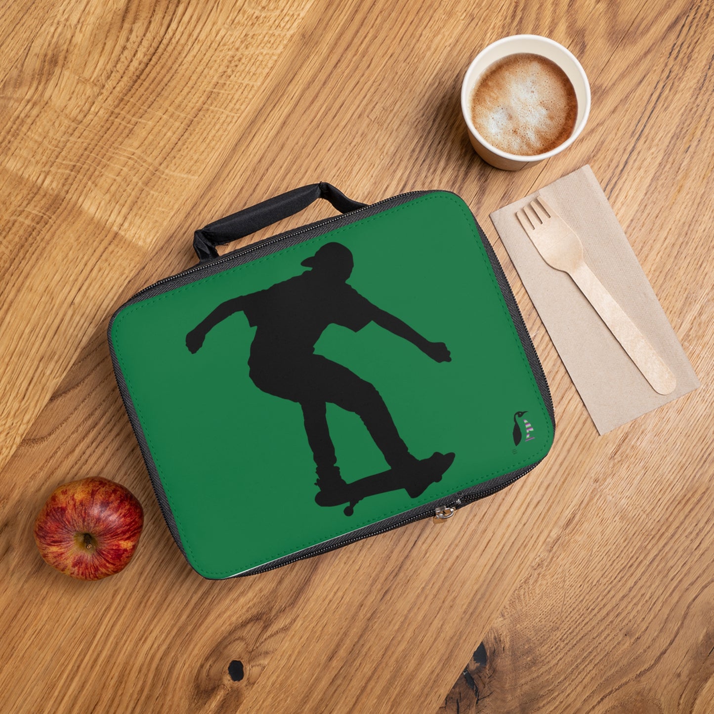 Lunch Bag: Skateboarding Dark Green