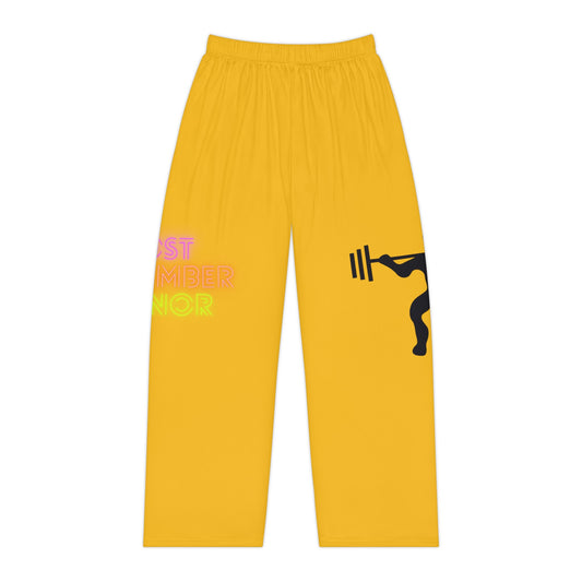 Pambabaeng Pajama Pants: Weightlifting Yellow 